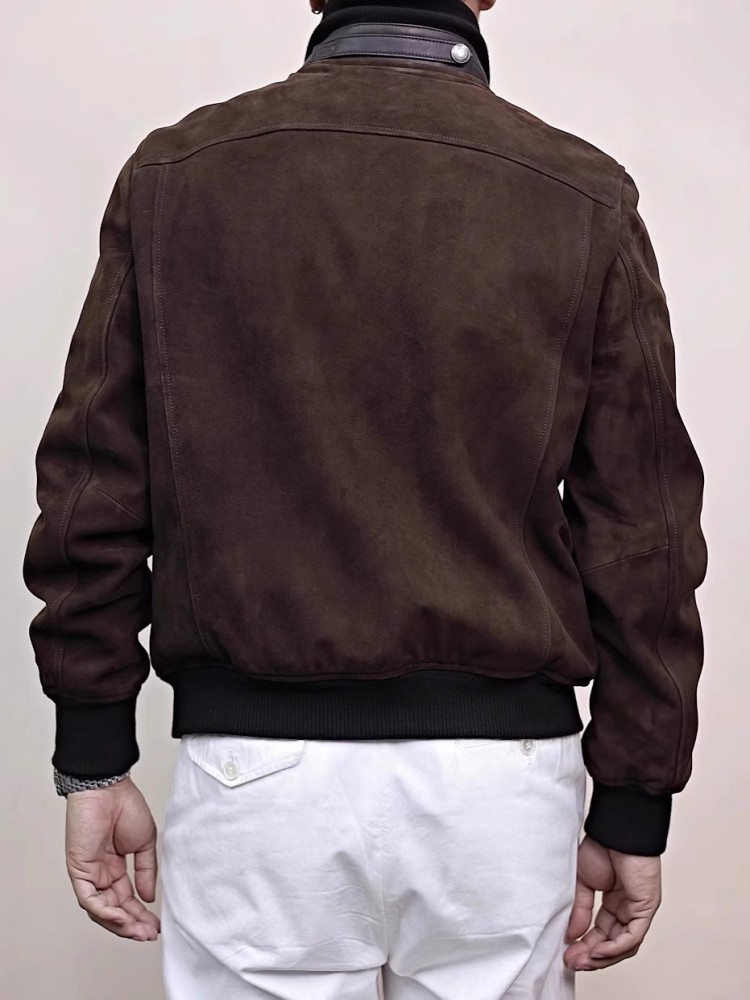Mens Genuine Leather Jacket St - Bomber Jacket Men recension och pris