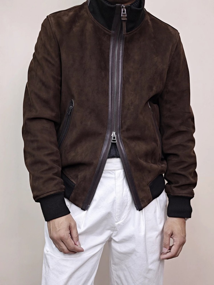 Mens Genuine Leather Jacket St - Bomber Jacket Men recension och pris