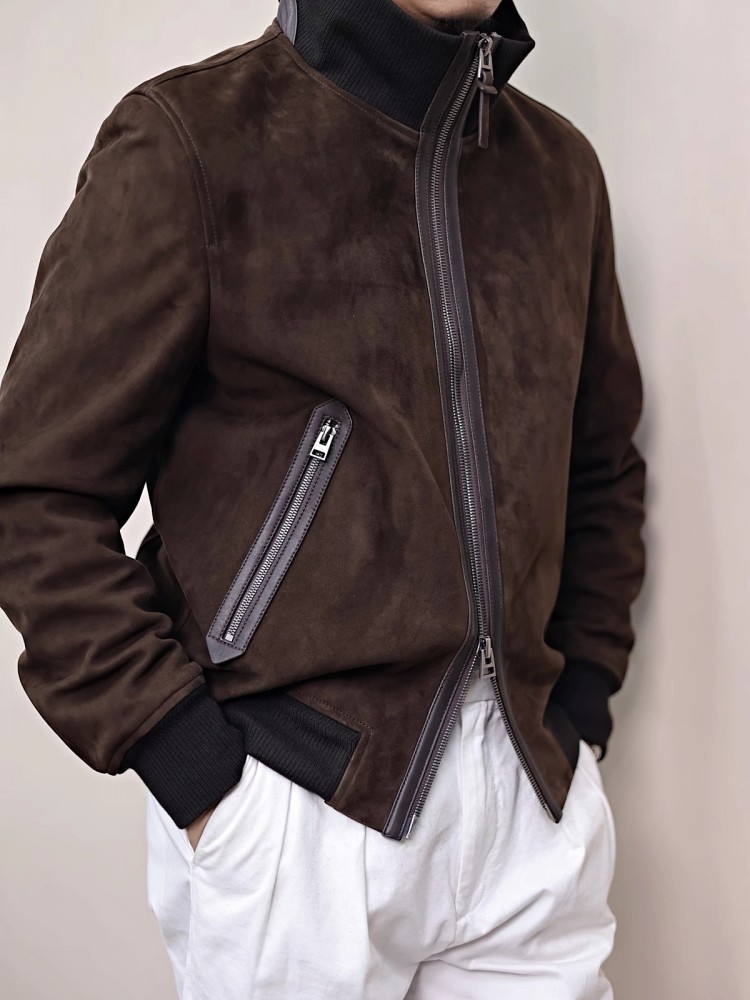 Mens Genuine Leather Jacket St - Bomber Jacket Men recension och pris
