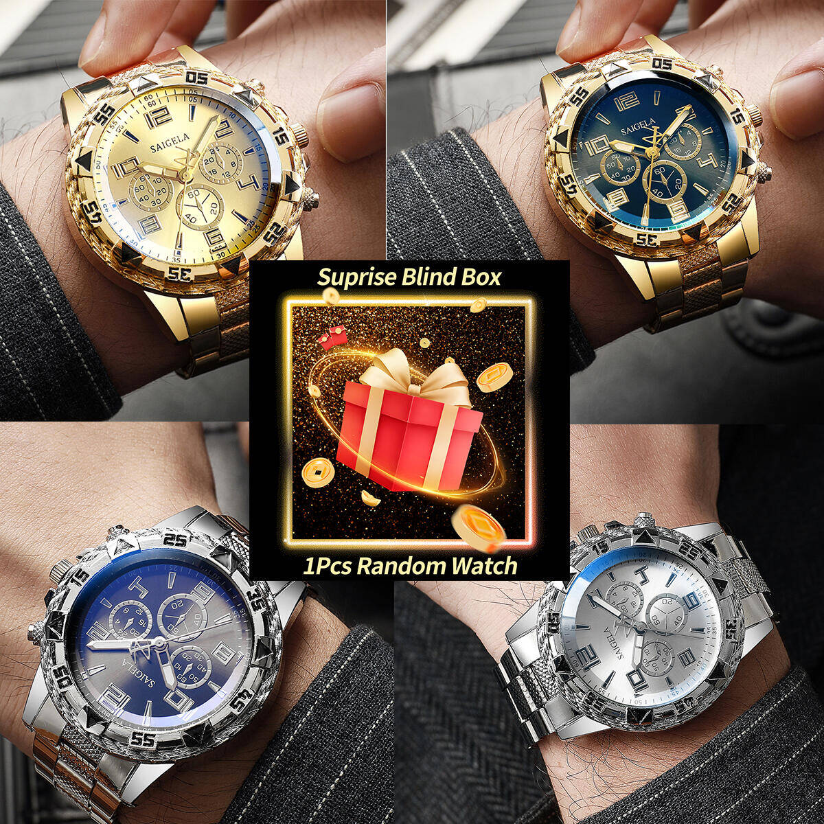 1PC Surprise Mystery Watch Bli - Mens Fashion Watch recension och pris