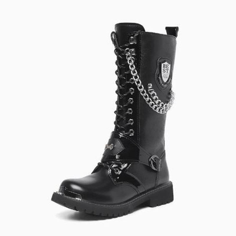 Fashion Men Motorcycle Boots M - Mens Fashion Combat Boots recension och pris