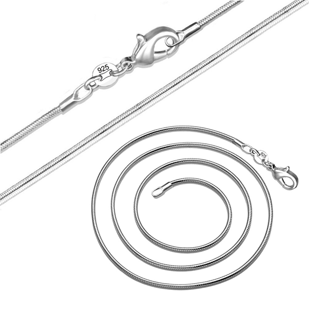 Snake Chain Necklace Silver Pl - Men'S Fashion Necklaces recension och pris