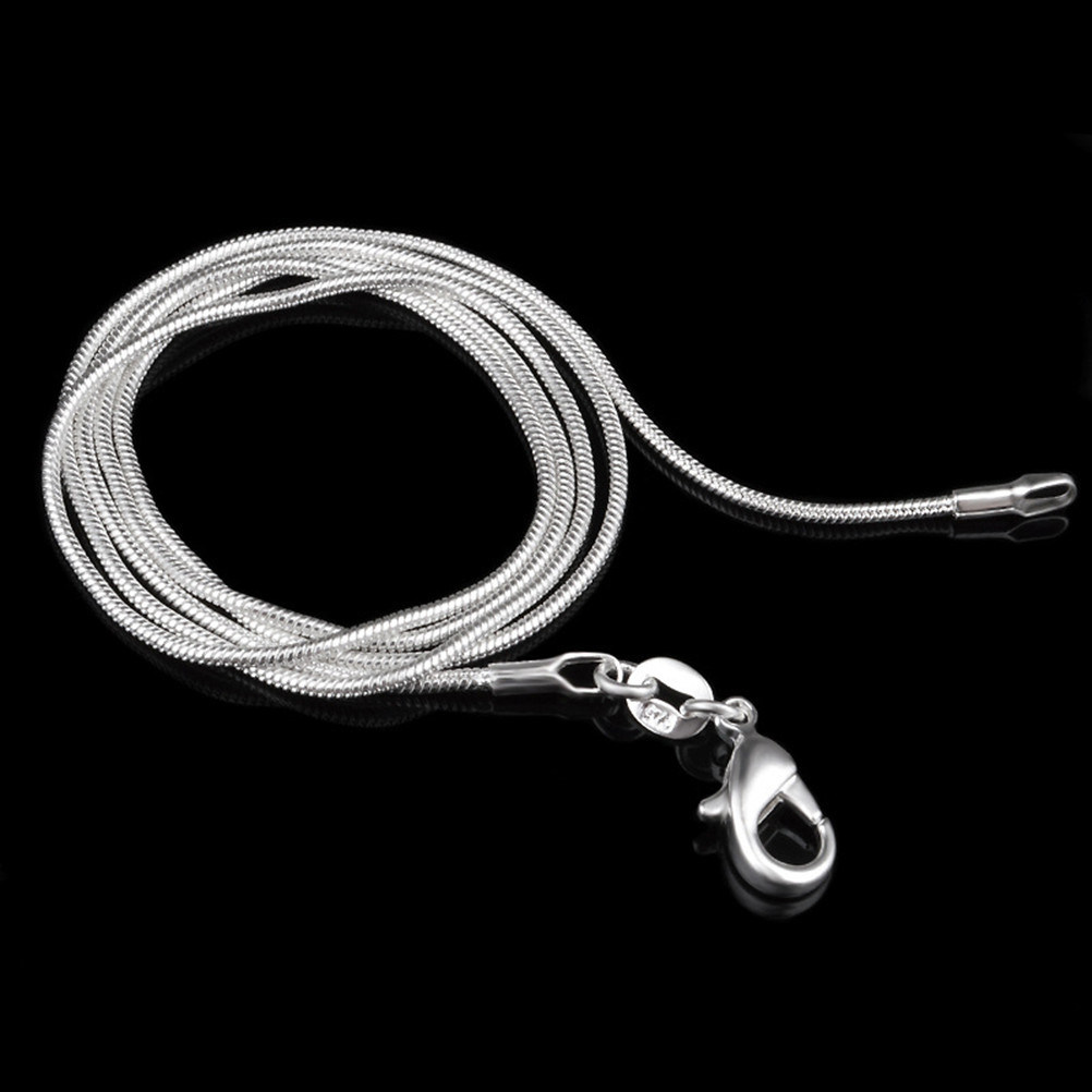 Snake Chain Necklace Silver Pl - Men'S Fashion Necklaces recension och pris