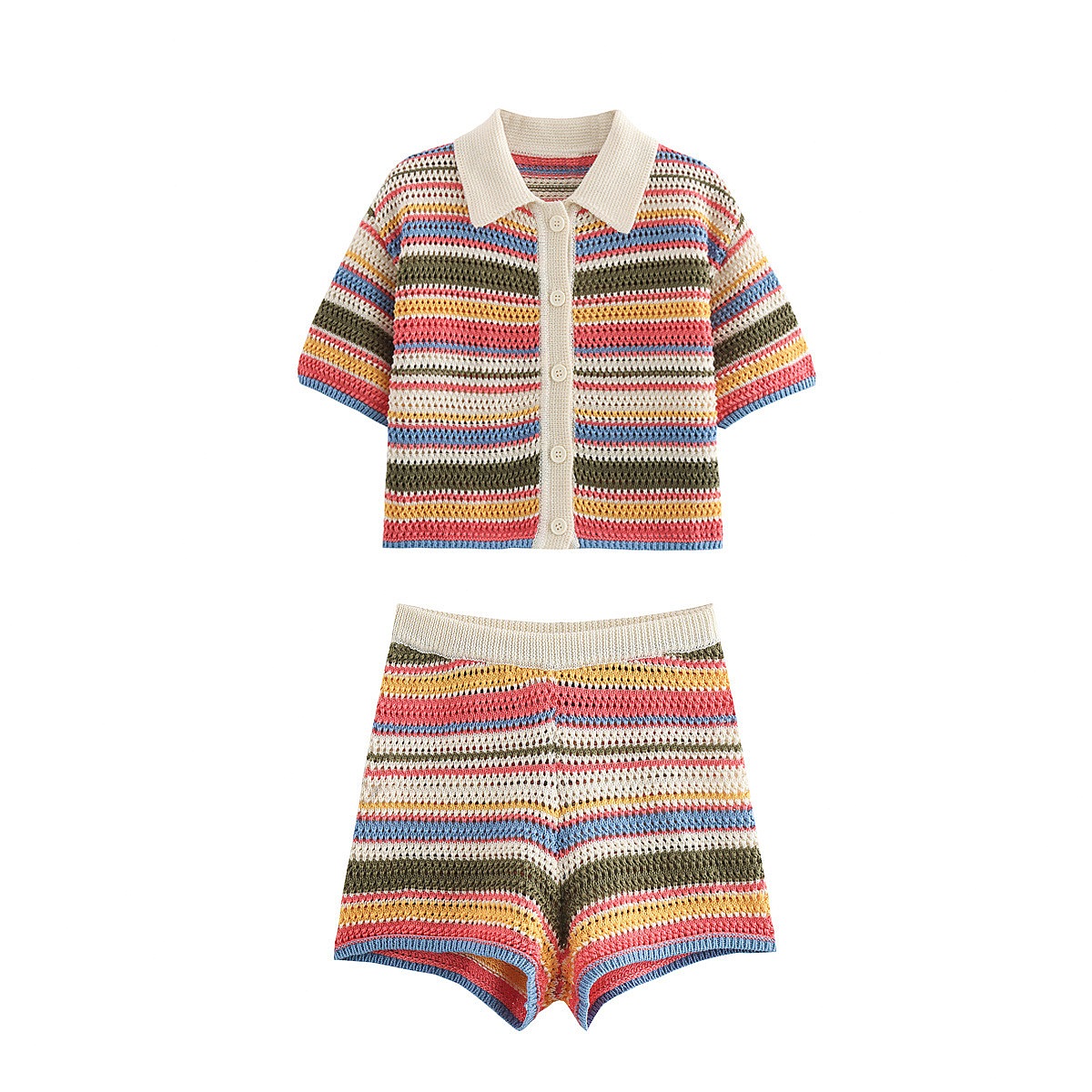 Matching Set Striped Knit Card - Knitted Cardigan Men recension och pris