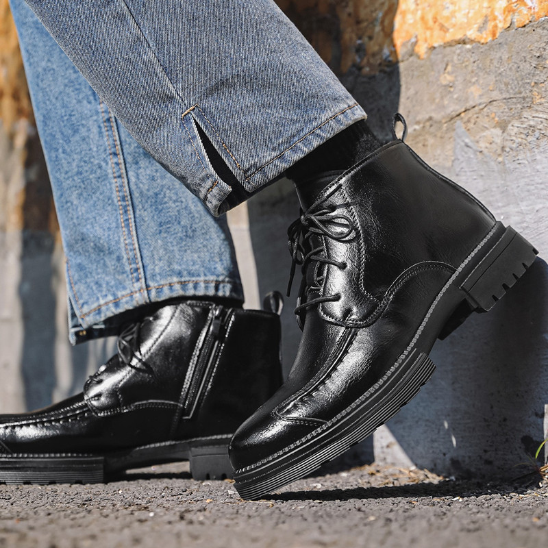 Luxury Designer Men Shoes Retr - Mens Fashion Combat Boots recension och pris