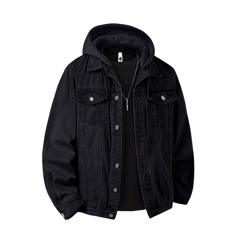 Men Hooded Denim Jacket Men St - Bomber Jacket Men recension och pris