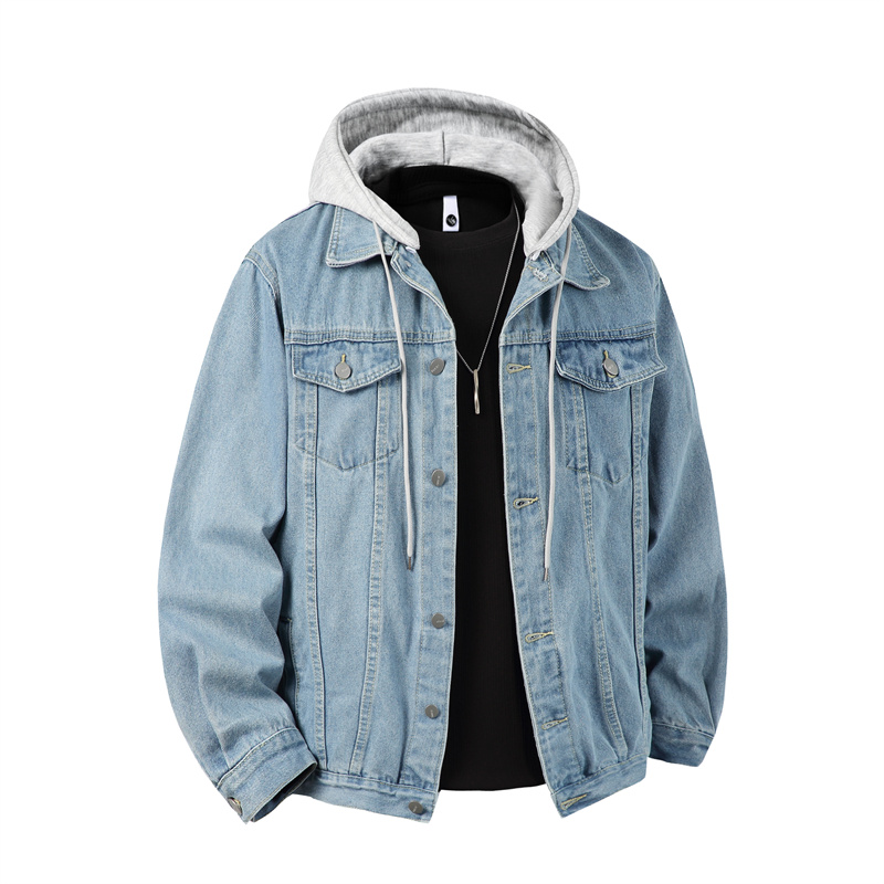 Men Hooded Denim Jacket Men St - Bomber Jacket Men recension och pris