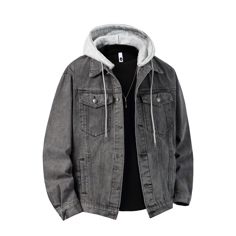 Men Hooded Denim Jacket Men St - Bomber Jacket Men recension och pris