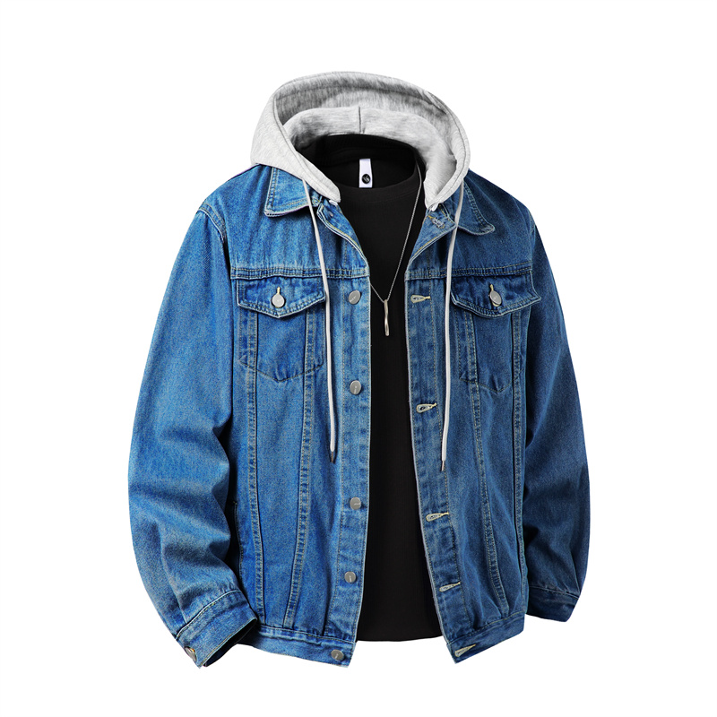 Men Hooded Denim Jacket Men St - Bomber Jacket Men recension och pris